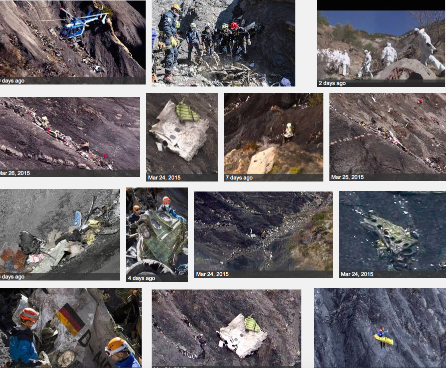 Google Germanwings debris